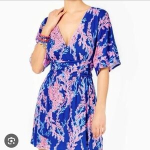 Lilly Pulitzer Adorable Parigi Romper Dress 🩷🌴